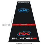 Winmau Precision PVC Oche Dart Mat & Integrated Oche