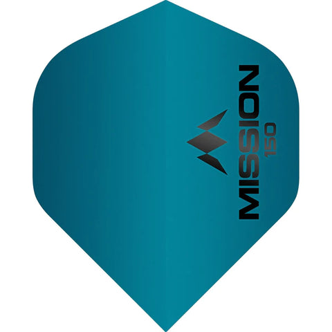 Mission - Mission Logo 150 Dart Flights - 150 Micron - No2 - Std - Matt Blue