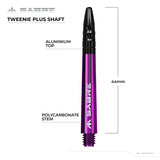 Mission - Mission Sabre Shafts - Polycarbonate Dart Stems - Purple - Black Top