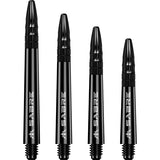 Mission - Mission Sabre Shafts - Polycarbonate Dart Stems - Black - Black Top