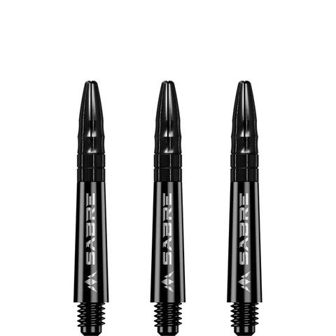 Mission - Mission Sabre Shafts - Polycarbonate Dart Stems - Black - Black Top