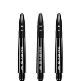Mission - Mission Sabre Shafts - Polycarbonate Dart Stems - Black - Black Top