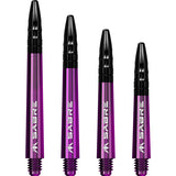 Mission - Mission Sabre Shafts - Polycarbonate Dart Stems - Purple - Black Top