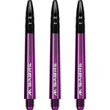 Mission - Mission Sabre Shafts - Polycarbonate Dart Stems - Purple - Black Top
