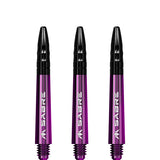 Mission - Mission Sabre Shafts - Polycarbonate Dart Stems - Purple - Black Top
