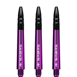 Mission - Mission Sabre Shafts - Polycarbonate Dart Stems - Purple - Black Top