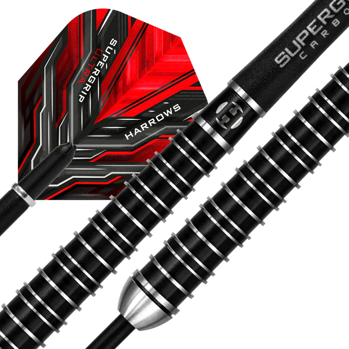 Harrows Supergrip Softdarts – 90% Tungsten, Profi-Qualität Mit Ringgriff, Komplett 10-teilig Inkl. Reiseetui