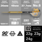TARGET BOLIDE ENVY 02 90% TUNGSTEN SP STEEL TIP DARTS