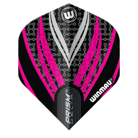 Prism Delta Black, White & Pink No2 Dart Flights by Winmau