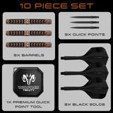 Harrows Wolfram Trinity 97% Tungsten QP Steel Tip Darts