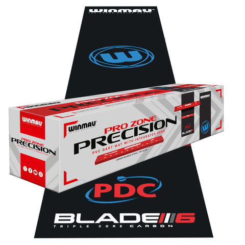 Winmau Precision PVC Oche Dart Mat & Integrated Oche