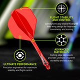 Winmau Fusion Integrated Flight & Shaft System Red #2