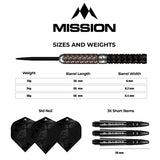 Mission - Mission Archon Darts - Steel Tip - 97.5% - Black & Bronze PVD