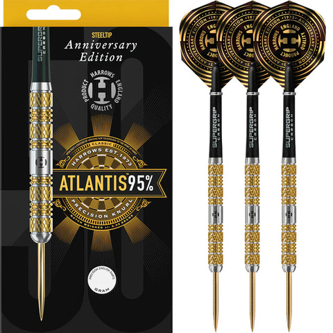 ATLANTIS 95% TUNGSTEN STEEL TIP DARTS BY HARROWS