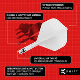 Target K-Shift White No2 Spinning Integrated Flights & Shafts
