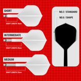 Target K-Shift White No2 Spinning Integrated Flights & Shafts