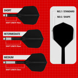 Target K-Shift Black No6 Spinning Integrated Flights & Shafts