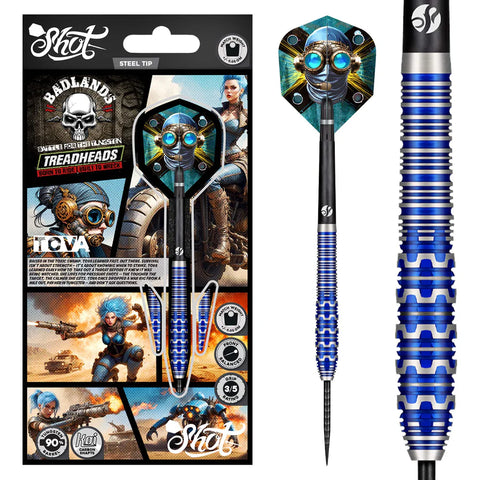 SHOT BADLANDS TOVA 90% TUNGSTEN STEEL TIP DARTS