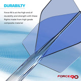 Mission - Mission Force 90 - New Moulded Flight & Shaft System - Transparent Blue - Standard No2