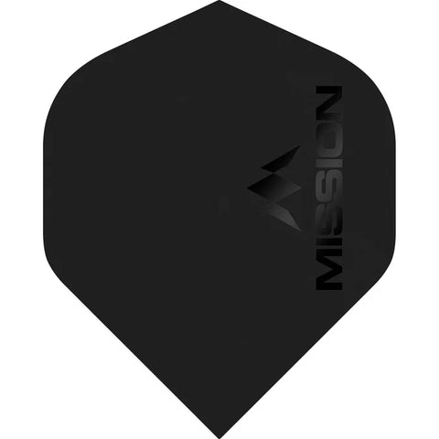 Mission - Mission Logo Dart Flights - 100 Micron - No2 - Std - Matt Black