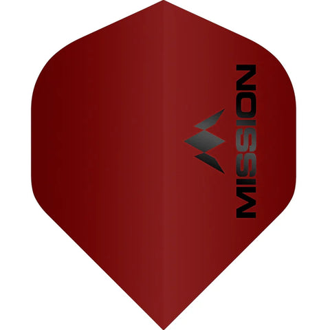 Mission - Mission Logo Dart Flights - 100 Micron - No2 - Std - Matt Red