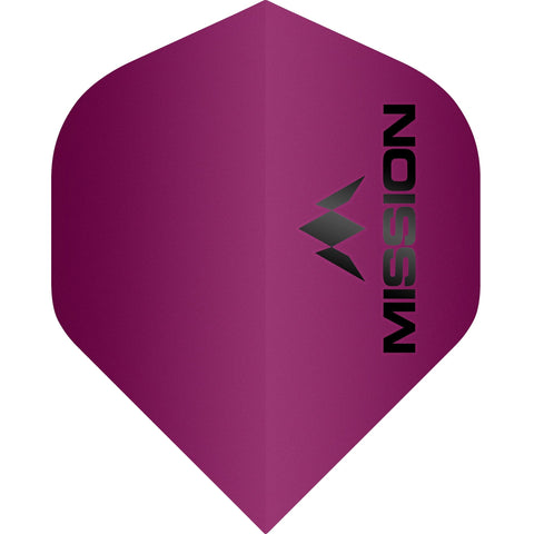 Mission - Mission Logo Dart Flights - 100 Micron - No2 - Std - Matt Pink