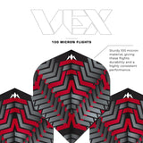 Mission - Vex - Dart Flights - 100 Micron - No2 - Black & Red