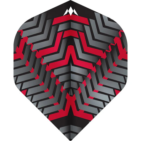 Mission - Vex - Dart Flights - 100 Micron - No2 - Black & Red