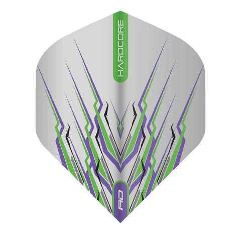 Hardcore Snakebite Purple & Green Mohawk Standard Dart Flights by Red Dragon