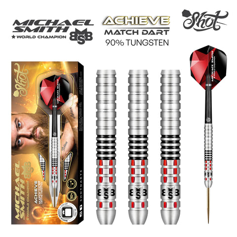 MICHAEL SMITH ACHIEVE 90% TUNGSTEN STEEL TIP DARTS BY SHOT