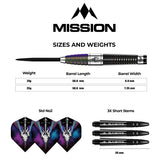 Mission - Mission Occult Darts - Steel Tip - 90% - Black & Coral PVD