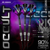 Mission - Mission Occult Darts - Steel Tip - 90% - Black & Coral PVD