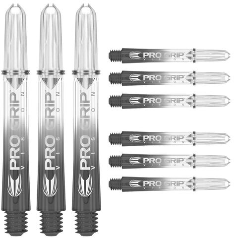 Pro Grip Vision Dart Stems / Shafts (3 Sets) by Target (9 Shafts Total) Black