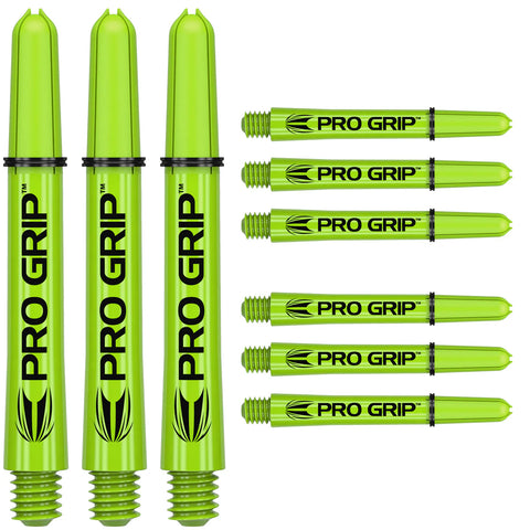 Pro Grip Dart Stems / Shafts (3 Sets) by Target (9 Shafts Total) Lime Green