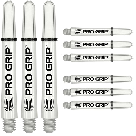 Pro Grip Dart Stems / Shafts (3 Sets) by Target (9 Shafts Total) White