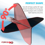 Mission - Mission Force 90 - New Moulded Flight & Shaft System - Transparent Red - Standard No2