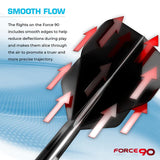 Mission - Mission Force 90 - New Moulded Flight & Shaft System - Transparent Red - Standard No2