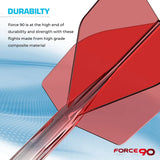 Mission - Mission Force 90 - New Moulded Flight & Shaft System - Transparent Red - Standard No2