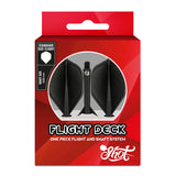 Flight Deck Black One Piece Dart Flight and Shaft System by Shot