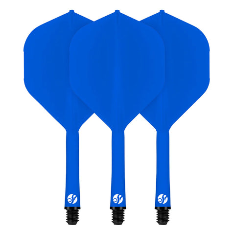 FLIGHT DECK BLUE ONE PIECE DART FLIGHT AND SHAFT SYSTEM BY SHOT