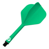FLIGHT DECK GREEN ONE PIECE DART FLIGHT AND SHAFT SYSTEM BY SHOT