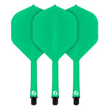 FLIGHT DECK GREEN ONE PIECE DART FLIGHT AND SHAFT SYSTEM BY SHOT