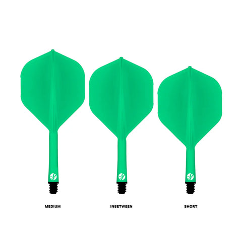 FLIGHT DECK GREEN ONE PIECE DART FLIGHT AND SHAFT SYSTEM BY SHOT