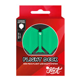 FLIGHT DECK GREEN ONE PIECE DART FLIGHT AND SHAFT SYSTEM BY SHOT