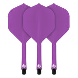 Flight Deck Purple One Piece Dart Flight and Shaft System by Shot