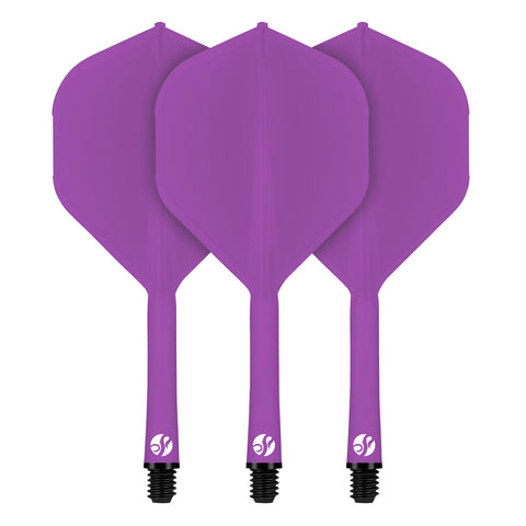 Flight Deck Purple One Piece Dart Flight and Shaft System by Shot