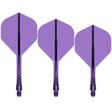 MISSION FORCE 90 VORTEX - MOULDED FLIGHT & SHAFT - STANDARD NO. 2 - CLEAR PURPLE