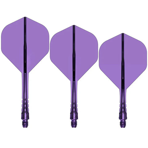 MISSION FORCE 90 VORTEX - MOULDED FLIGHT & SHAFT - STANDARD NO. 2 - CLEAR PURPLE