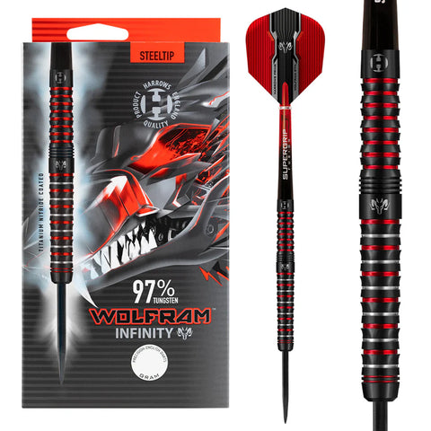 HARROWS WOLFRAM INFINITY 97% TUNGSTEN STEEL TIP DARTS