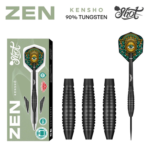 Zen Kensho 90% Tungsten Steel Tip Darts by Shot